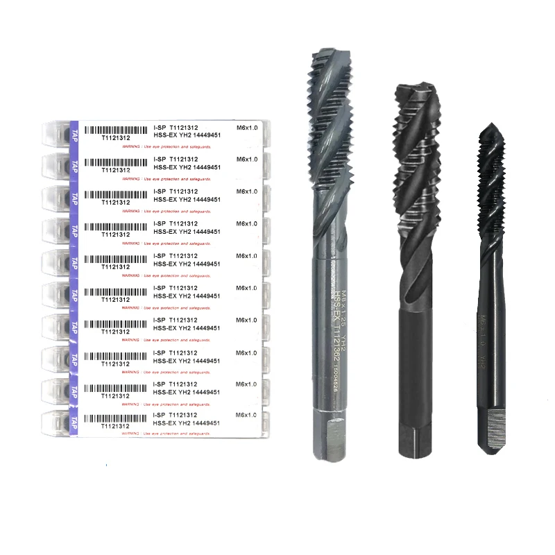T1121 Xoắn Ốc Sáo Vòi Cho Mù Lỗ M2 M2.5 M3 M4 M5 M6 M8 M10 M12 M14 M16 M18 M20 đặc Biệt Cho Chế Biến Thép HSS-EX Vòi
