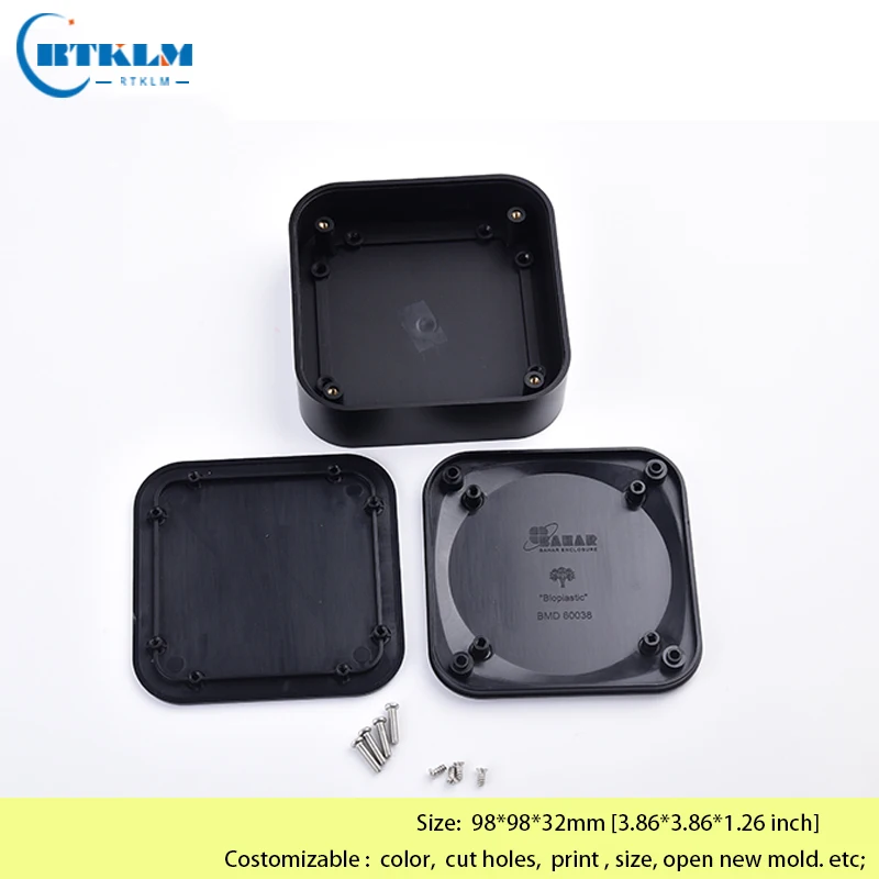 High quality Plastic box for electronic project abs housing instrument case diy junction box small desktop box 98*98*32mm