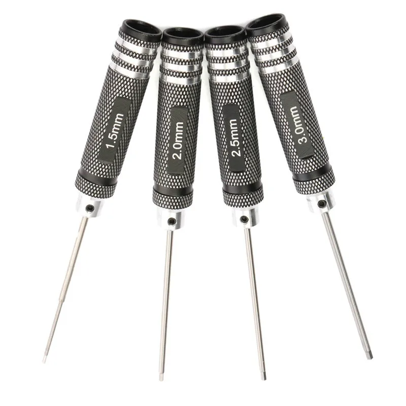4 stücke Hex Schraubendreher Tool Kit 1,5/2,0/2,5/3,0mm Schwarz Reparatur Hand Tool Set Top qualität