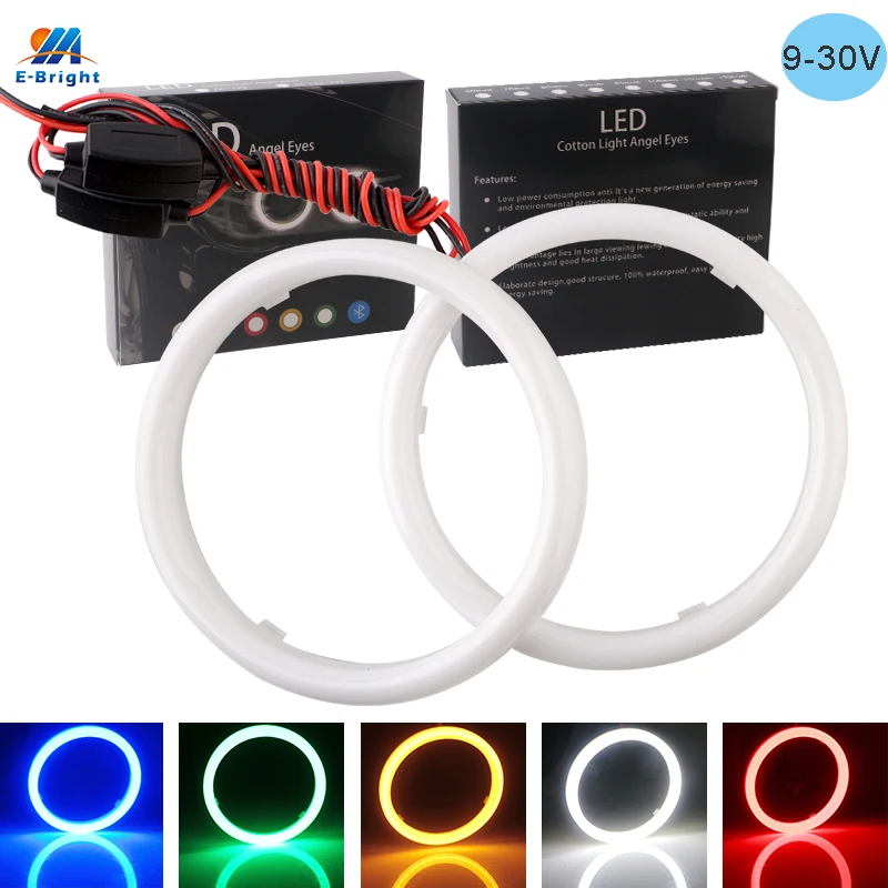 

1Pair COB Angel Eyes 9-30V With Cover Halo Rings Cotton Lights For LED Car Motorcycle Headlights Fog Lamps 60 70 80 90 100 120MM