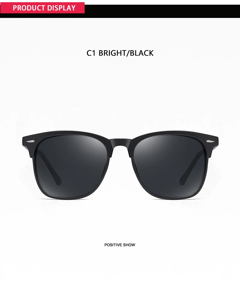 Mode quadratische polarisierte Sonnenbrille Männer Frauen klassische Niet Sonnenbrille für Männer hochwertige Anti-Blend-Fahr schirme – Detail 11