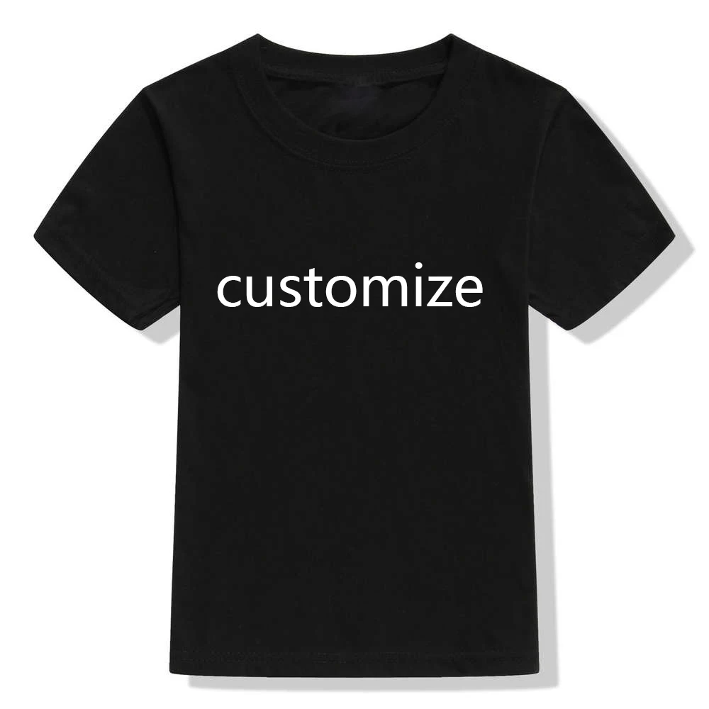 customize white and black kids tshirt