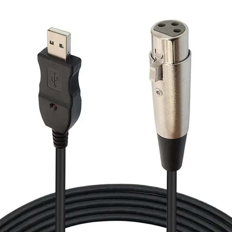 10FT 3m dla notebooka MAC 2019 nowy mikrofon usb Mic Link adapter do kabla męski kabel żeński XLR na PC