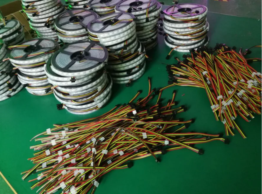 Tira flexible de led direccionable a todo color, cinta programable de color de ensueño, RGB, DC12V, GS8208, 30/60/144