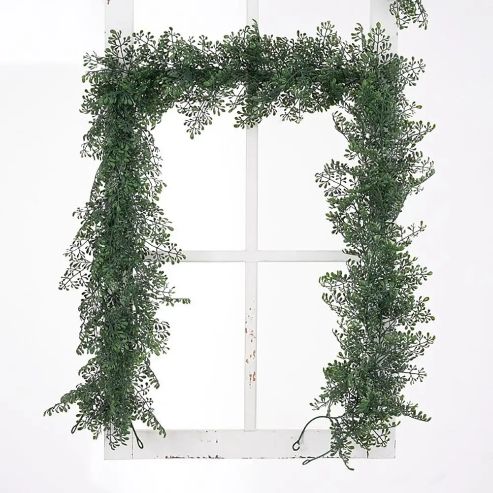 Artificial Green Eucalyptus Willow Leaves Garland Vine Wedding Greenery Home Birthday Party Table Wall Green Leaves Decoration