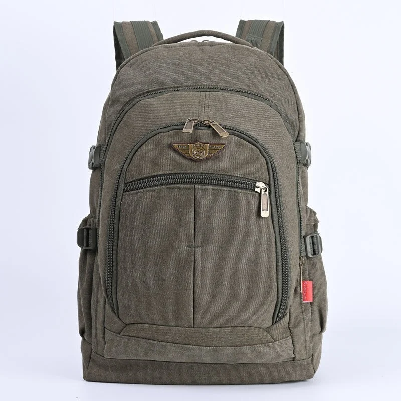 Big Capacity Men Backpack Laptop 16 Inch Canvas Solid School Bags Teen College Student s Multifunctional  Y273