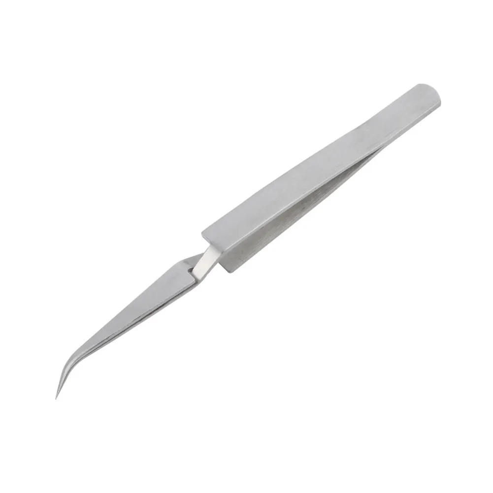 Imagem -02 - Precision Reverse Cross Lock Pinças Ponta Fina Apontada para Soldar Fazer Jóias Eletrônica Repair Tool Aço Inoxidável