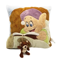 Disney Snow White and the Seven Dwarfs Plush Stuffed Toys Soft Pillows 32*32cm Gifts for Children