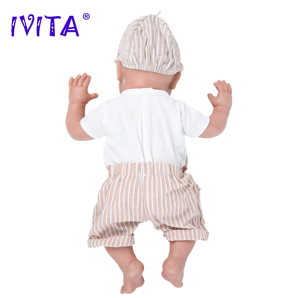 IVITA WB1510 47cm (18.5Inch) 3700g Silicone Reborn Dolls Realistic Alive Boy Closed Eyes Soft Lifelike Handmade Babies Toys