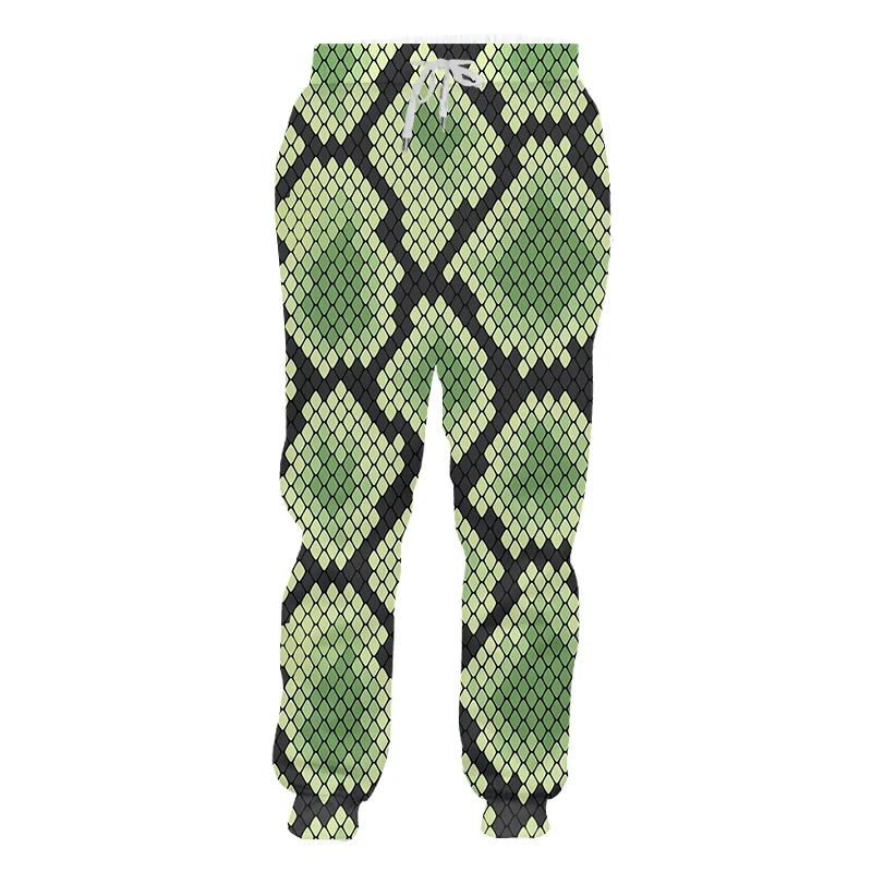 New Men/Women Colorful Snake Skin 3D Printed Casual Pants Fashion Streetwear Men Loose Sporting Long Pants Custom Dropshipping