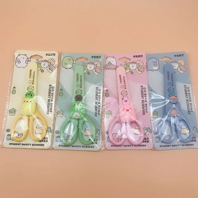 12 pcs/lot Creative Unicorn Art Scissors Safety Paper Cutter For Children Utility knife School Supplies Stationery Gifts