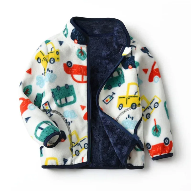 2-6T Blumen Alle Gedruckt Neue Mädchen Outwears Fleece für Winter Herbst Baby Jacken Mäntel Blumen Kinder Mädchen jacke – Detail 7