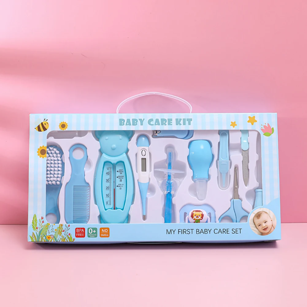 6/7/8/9pcs/set Newborn Care Kit Nail Hair Thermometer Grooming Brush Clipper Scissor Multifunction Kid Toiletries Kit Baby Care