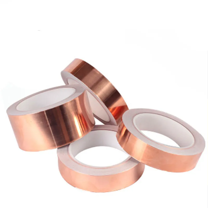 

1pcs single-conductor/double-conductor copper foil tape self-adhesive heat dissipation and high temperature resistance