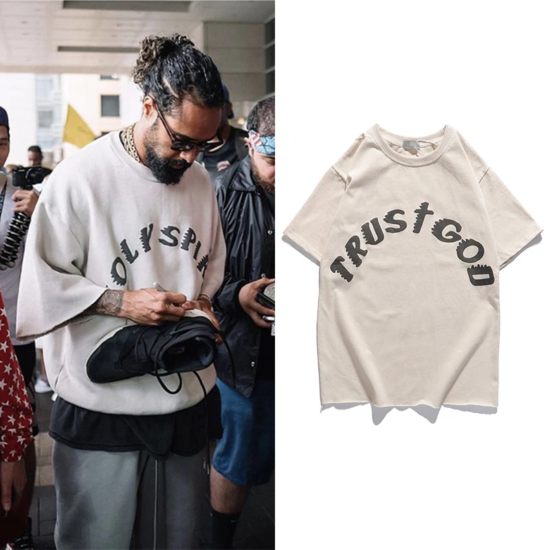 Sunday ServIce Kanye West T Shirt Vintage Oversized Printed Tshirts Men Women Hip Hip Top Tee Streetwear