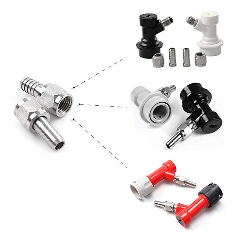 Barb Swivel Nut, 2 Pcs/Lot Home Brewing Swivel Nut Set, Stainless Steel Ball Lock Disconnect Fitting Manifold Fitting Connectors