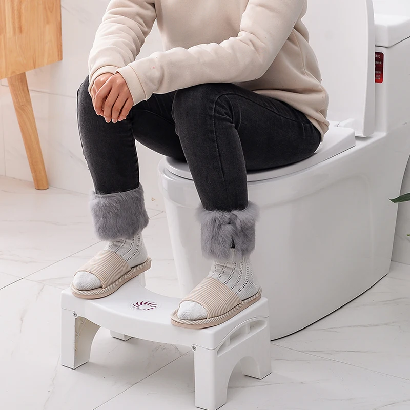 Home Foldable Squatting Stool Bathroom Squat Toilet Stool Compact  Stool Portable Step Seat for Home Bathroom Toilet