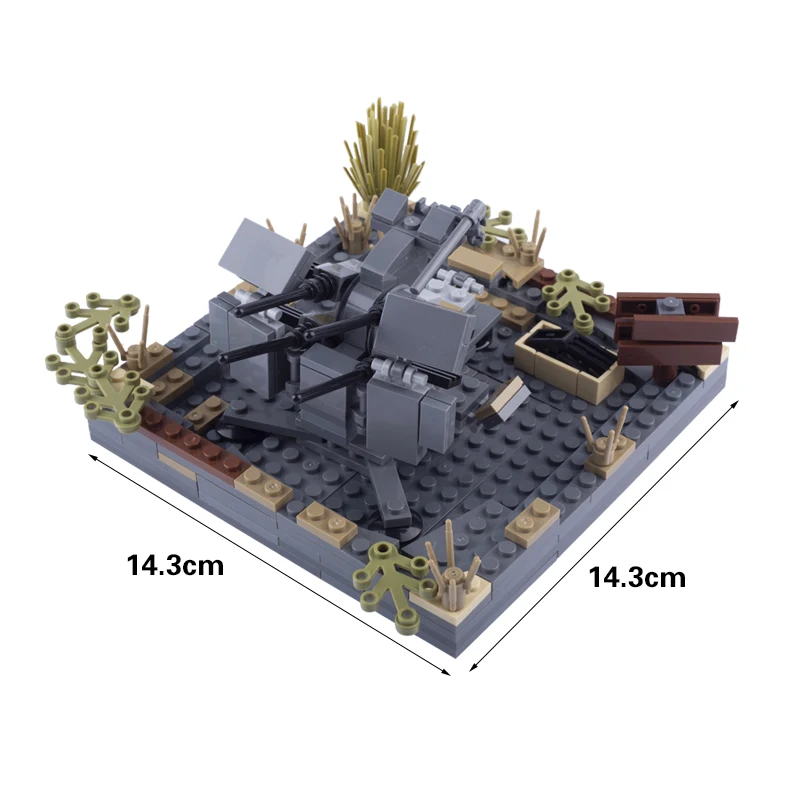 MOC WW2 Military Building Blocks USA Soldier Figures Weapon Parts Tank Car Truck Cannon German Army Bricks Accessory Kids Toys