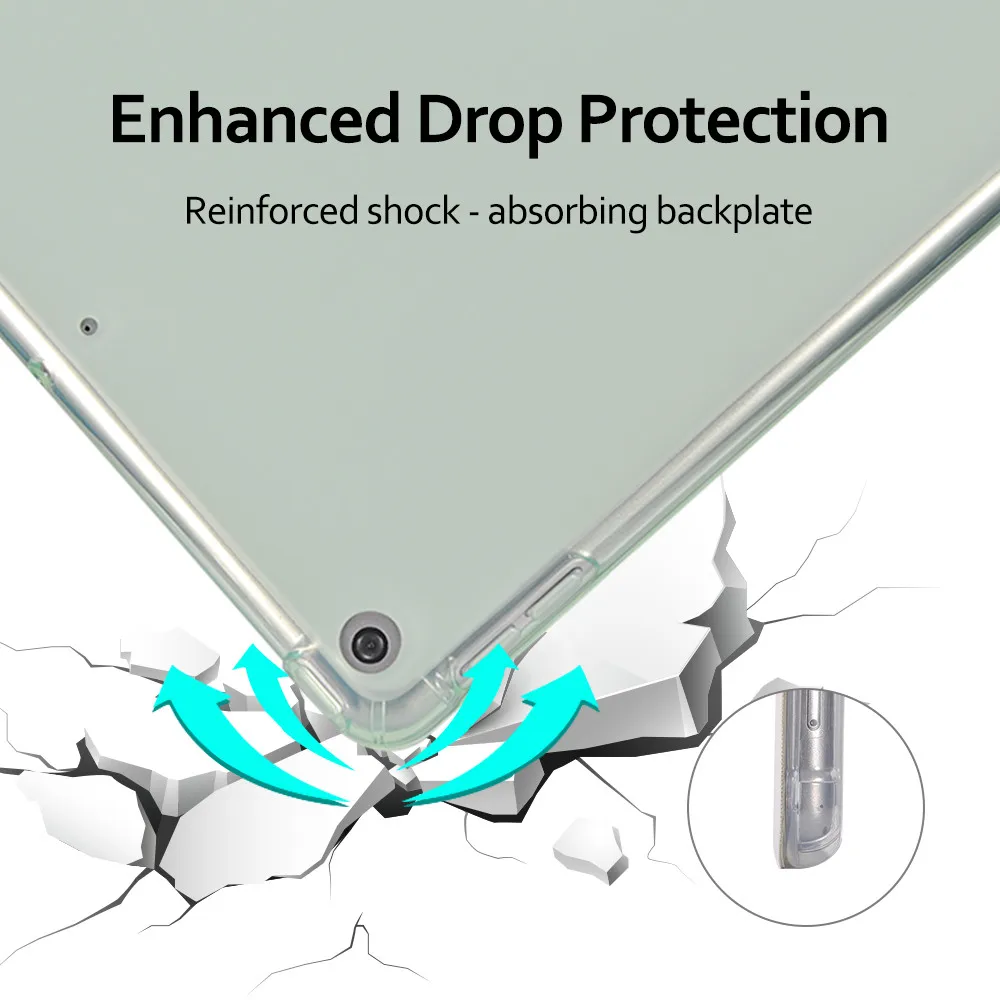 حافظة لهاتف iPad Pro 11 2020 10.2 8th من الجيل Funda Air 4 Mini 5 7th 6th 5th Pro 12.9 10.5 Air 2 3 غلاف من السيليكون