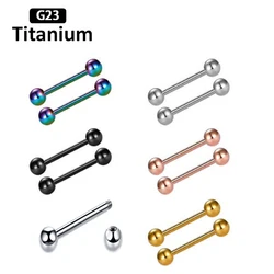 New 14G 16G G23Titanium High Quality Classic Concise Style Barbell Tongue Rings Eur Bone Rod Straight Rod Body Piercing Jewelry