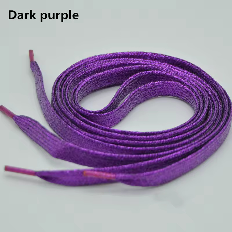 1 cm Width Colorful Lurex Shoelaces Trendy Bright Colorful Fall Winter Shoelaces Sneaker White Casual Sports Leather Shoes Laces - Image 15