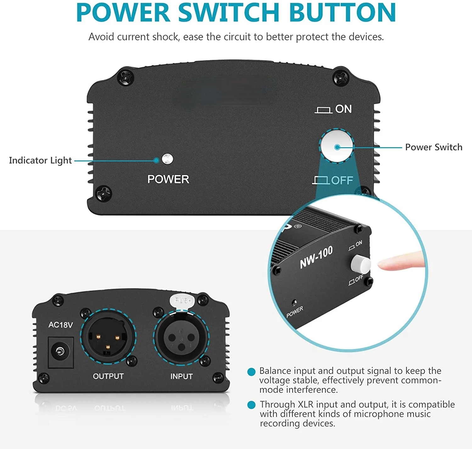 IMG Stageline EMA-1 Phantom Power Supply Adapter