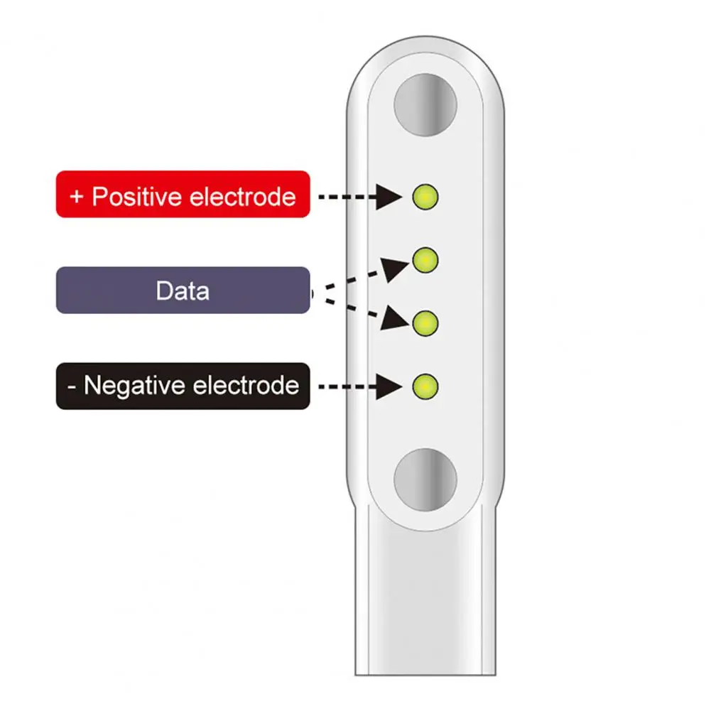 Cable de carga rápida para reloj inteligente, Cable de base magnética de carga rápida USB, accesorios para reloj inteligente de 4 pines, 80cm