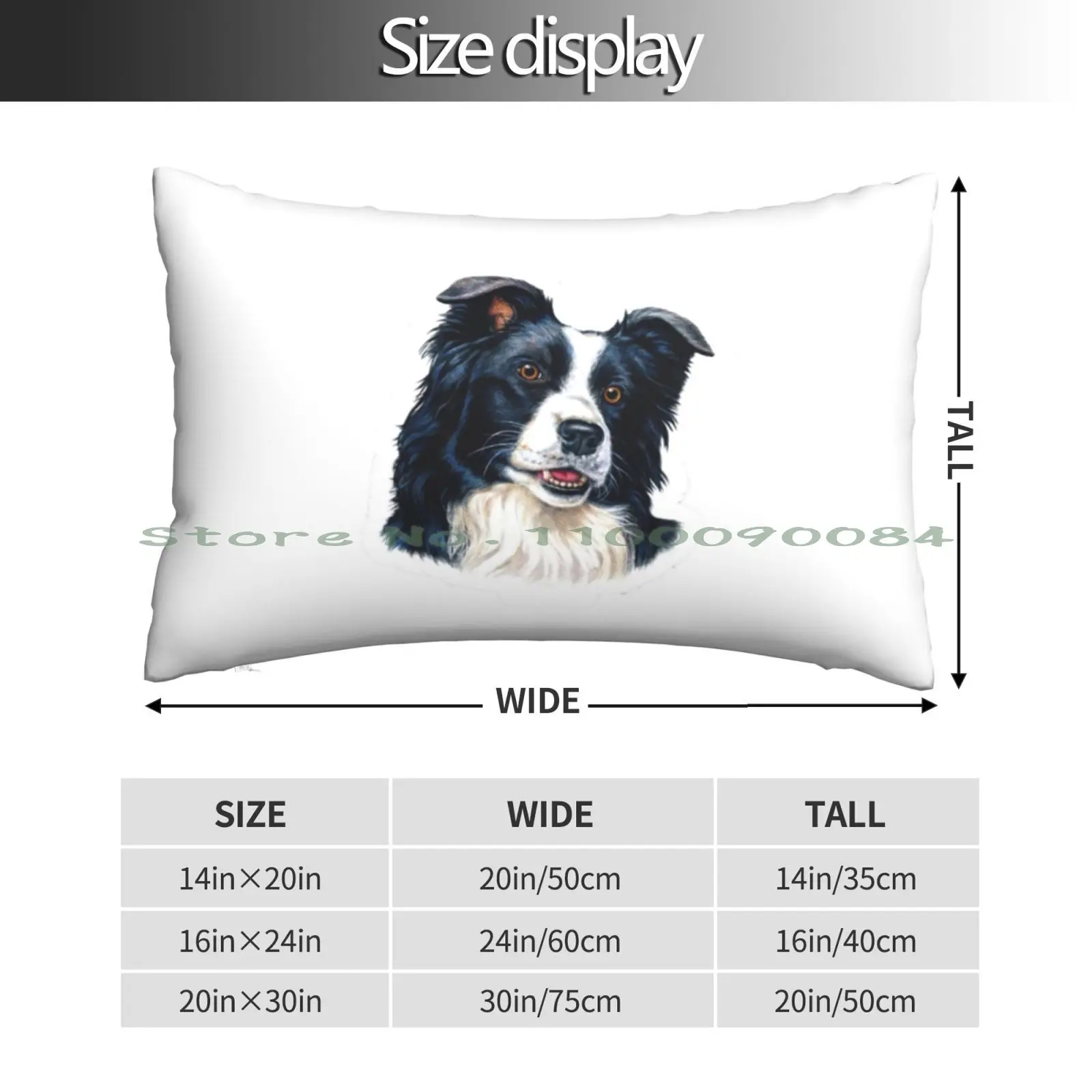 Border Collie-Cute Gift For Border Collie Dog Breeds Pillow Case 20x30 50*75 Sofa Bedroom Hilux Revo Trd Gazoo Racing Greece