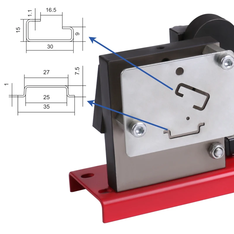 din rail cutter, R210DE din rail cutting tool, easy cut with measure gauge cut with ruler