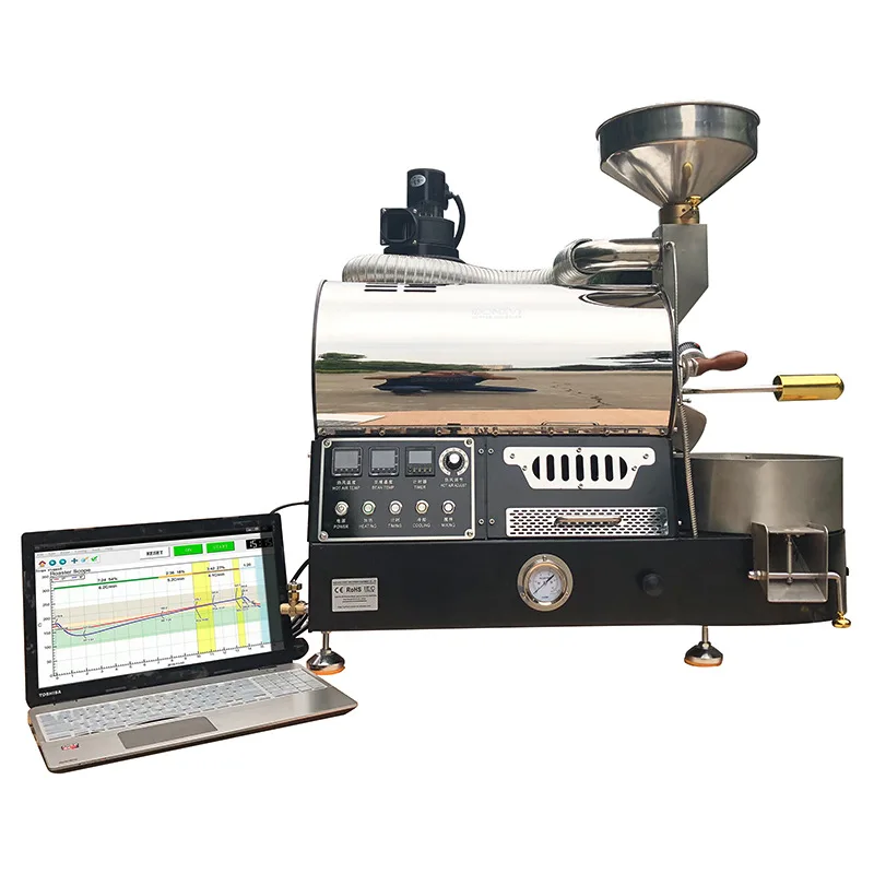1KG  Industrial Coffee Roasters Commercial Coffee Makers Bean Roaster Roasting Machine With Bluetooth
