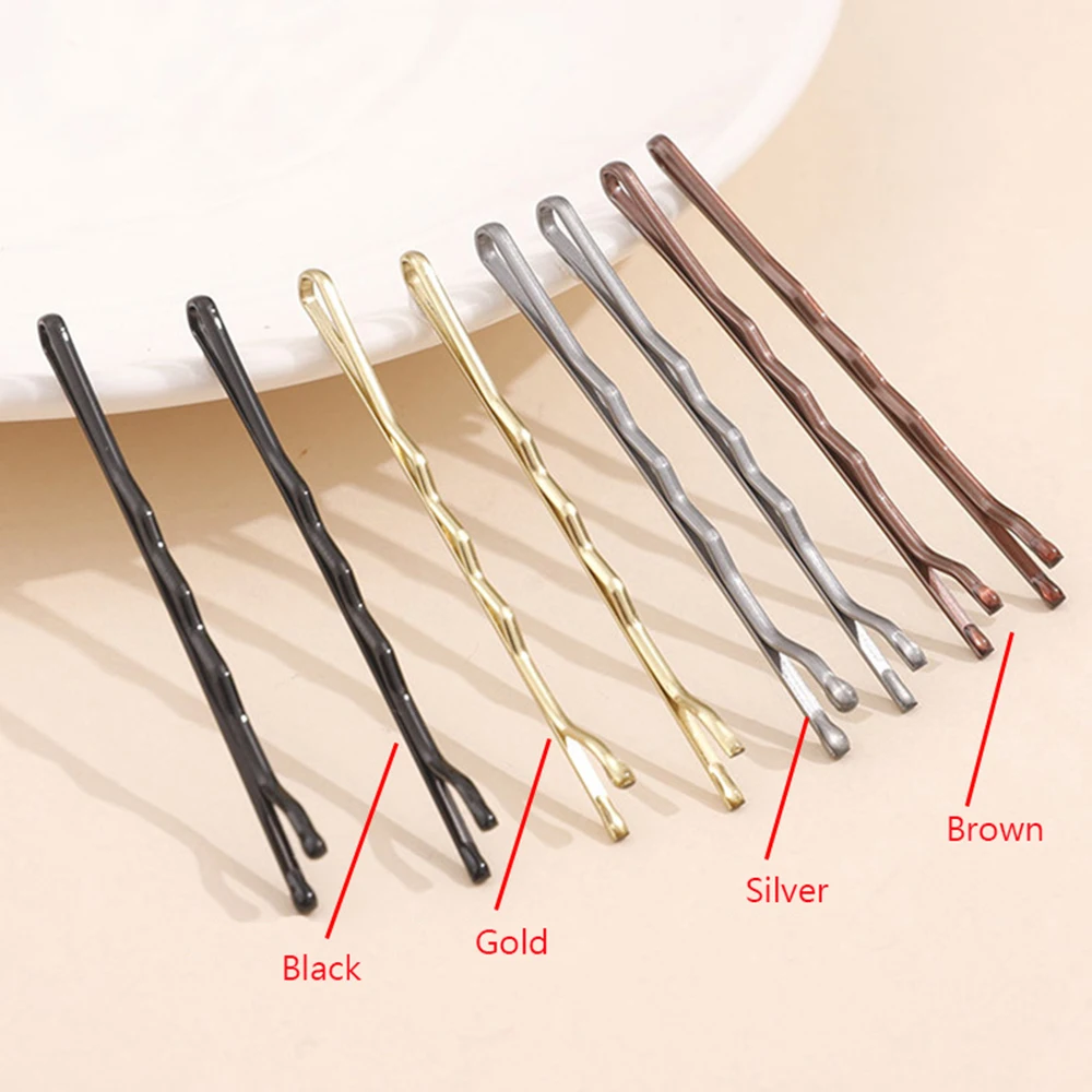 Unsichtbare Welle Haars pange für Frauen, schwarze Haarnadeln, Lady Bobby Pins, Haar griff Haars pange, Haars pangen Zubehör, 100 Stück Set – Detail 6
