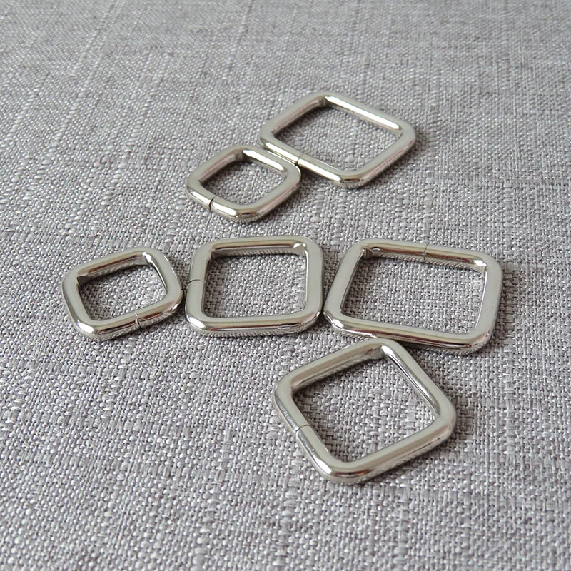 15mm 20mm 25mm Metal Hardware Belt Square Connect Buckle For Bag Handbag Straps Clasp Dog Leash Rope Garment DIY Accessory