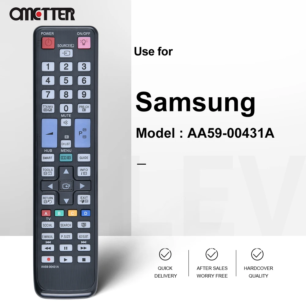 Cocok untuk Samsung Remote Control TV Pintar AA59-00431A PS51D8000 PS64D8000 UE40D7000 UE40D8000