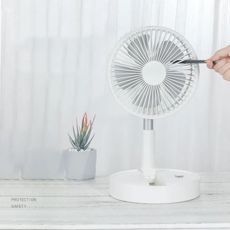 MOTAWISH للطي تلسكوبي مروحة صغيرة USB قابلة للشحن مروحة أرضية بالريموت كنترول للطلاب المحمولة الصغيرة الكهربائية عنبر سرير مكتب سطح المكتب