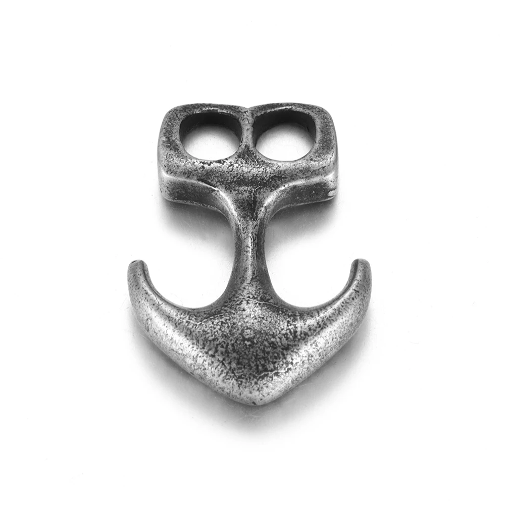 Stainless Steel Anchor Hook Vintage Lividity Connector Double Hole 5mm Bracelet Closure DIY Accessories Jewelry Making