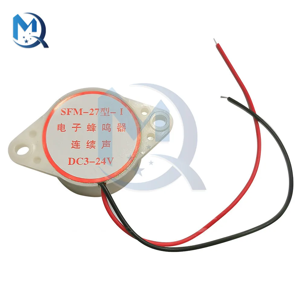 SFM-27 Electronic Buzzer 90DB Alarm High-decibel DC6 DC3-24V Continuous Sound Buzzer Universal Beep Alarm