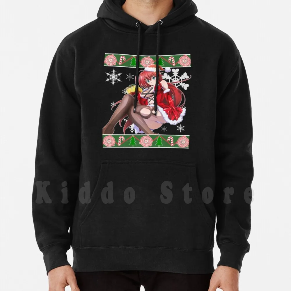 Rias Christmas Sweater Hoodies Long Sleeve Anime Highschool Dxd Manga Akeno Himejima Rias Gremory Sexy Waifu