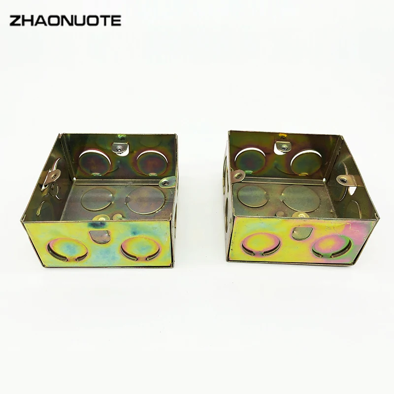 Type 86 Concealed Bottom Box 75*75*40mm Metal Iron Wire Junction Box Project Case