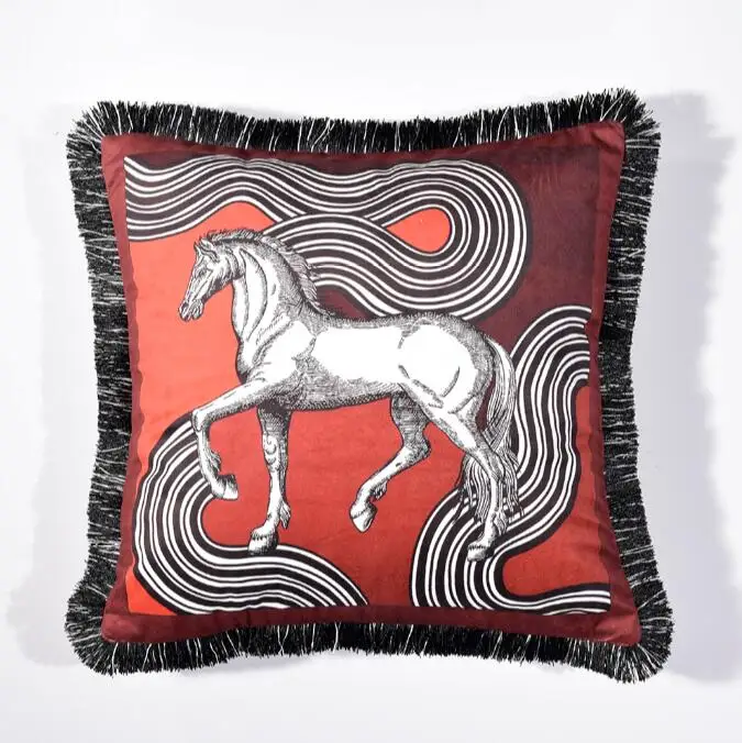 Luxury New Rectangle Raschel Microfiber Fabric Horse Print Blanket Travel Sleep Wearable Plush Throw Blanket Grade A for Winter