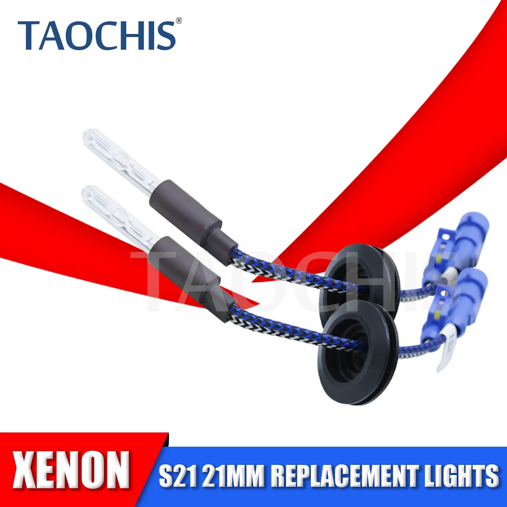 TAOCHIS AC 12v 35w Ceramics S21 21mm Auto HID Bulbs for 3.0 Inches Koito Q5 Bi xenon projector lens head light replace lamp