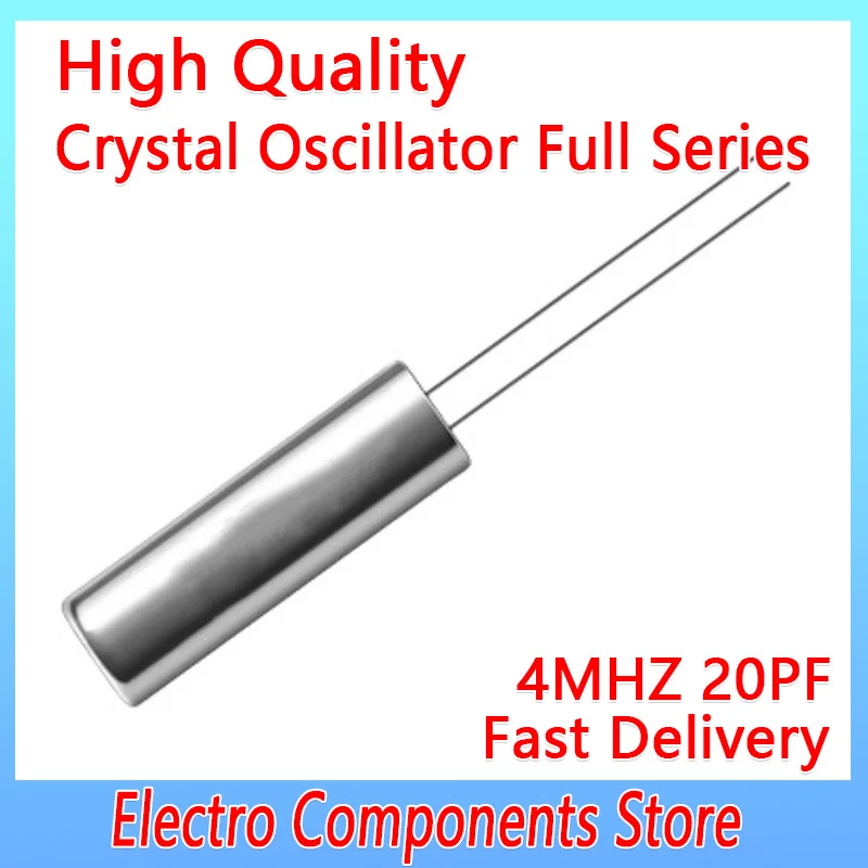 10PCS/Lot 2P 3080 Frequency Resonator Oscillator Quartz Crystal Cylender 3*8mm 4MHZ Oscillators 20PF ±20PPM Quartz Resonator