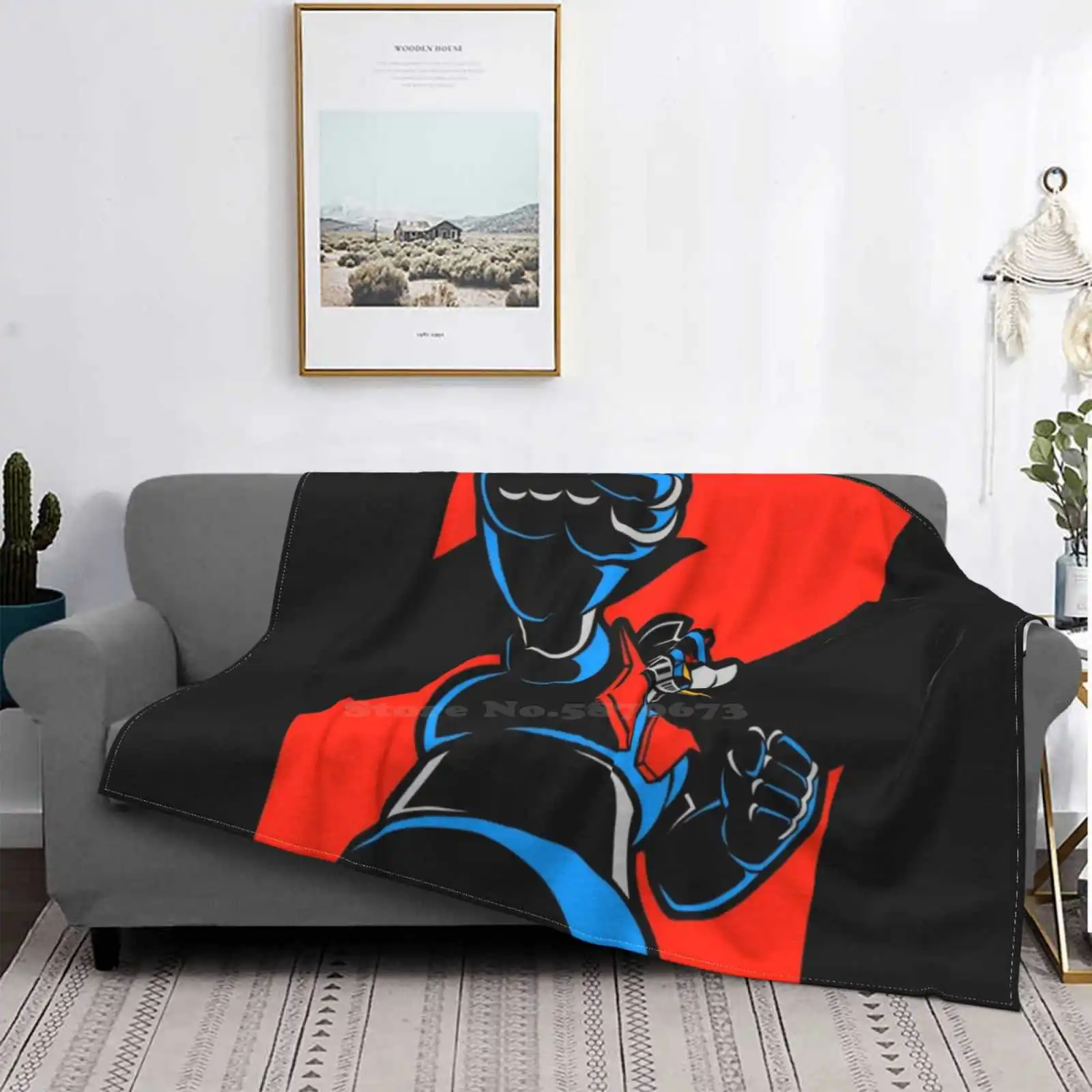 151 Z Jap New Arrival Fashion Leisure Warm Flannel Blanket Z Mazinga Koji Go Nagai Super Robot Punch Zeta Fanart Vertor Art