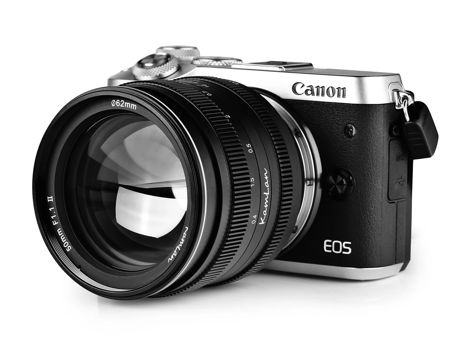 Kamlan-lente de cámara sin Espejo, 50mm, F1.1 II, APS-C, enfoque Manual de gran apertura, para Canon Macro 4/3, e-mount Fuji