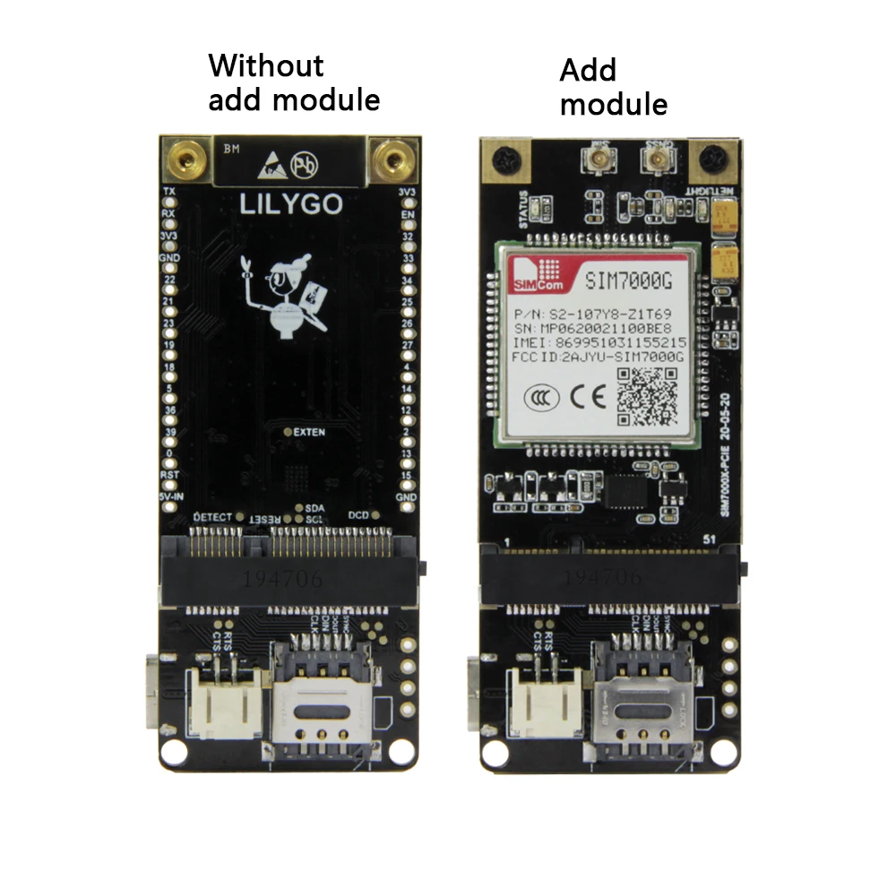 LILYGO® TTGO ESP32-WROVER-B 16MB AXP192WIFI Bluetooth developemnt board for PCIE SIM7000G SIM7600E SIM7600A SIM7600SA SIM7070G