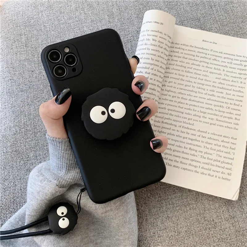 

Cute Cartoons Eye Folding Stand Couple's Soft Case For Iphone 15 14 13 11 12 Pro Max 7 8 Plus Xr X Max Se 2 Phone Cover Fundas