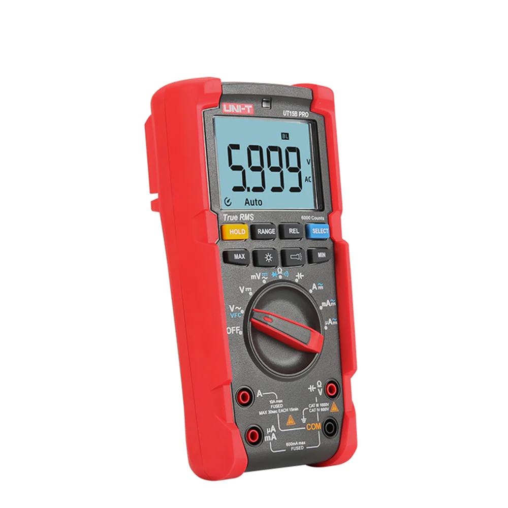 Imagem -05 - Uni-t Ut15b Pro Ut17b Pro Ut18b Pro Verdadeiro Rms Multímetro Substituto para Fluke 15b Mais 17b Mais 18b Mais Medidor de Resistor do Capacitor Anti-queimadura.