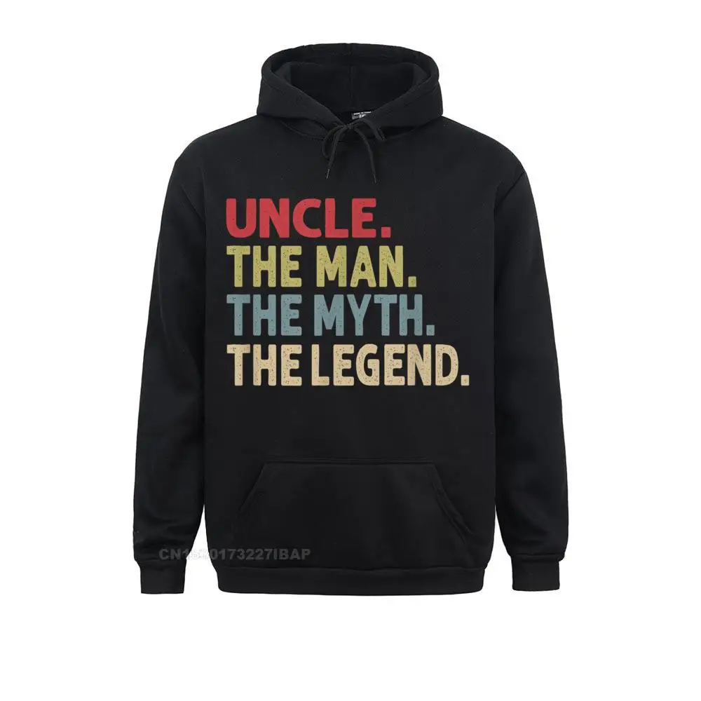 Mens Uncle The Man The Myth The Legend From Niece Nephew Hooded Pullover Hoodies Fashion Printed Mens Sweatshirts Europe Clothes