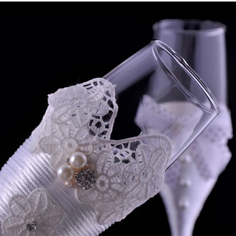 26 Styles white wedding toasting glasses  wedding champagne glasses gift  for wedding party decoration