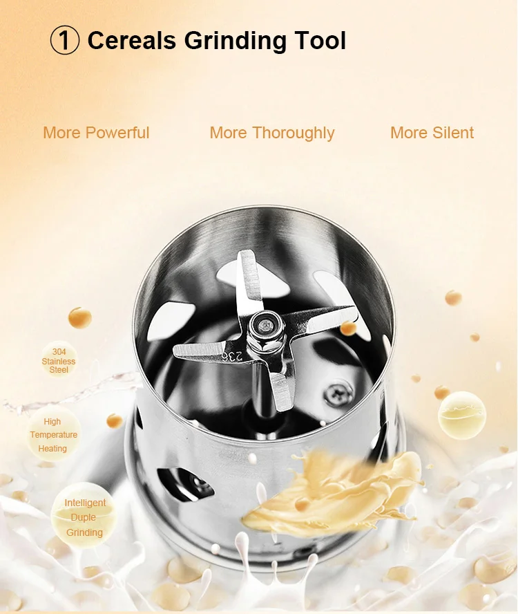 Интеллектуальная машина для производства соевого молока, бытовая многофункциональная автоматическая машина для измельчения зерновых, соевого молока для дома