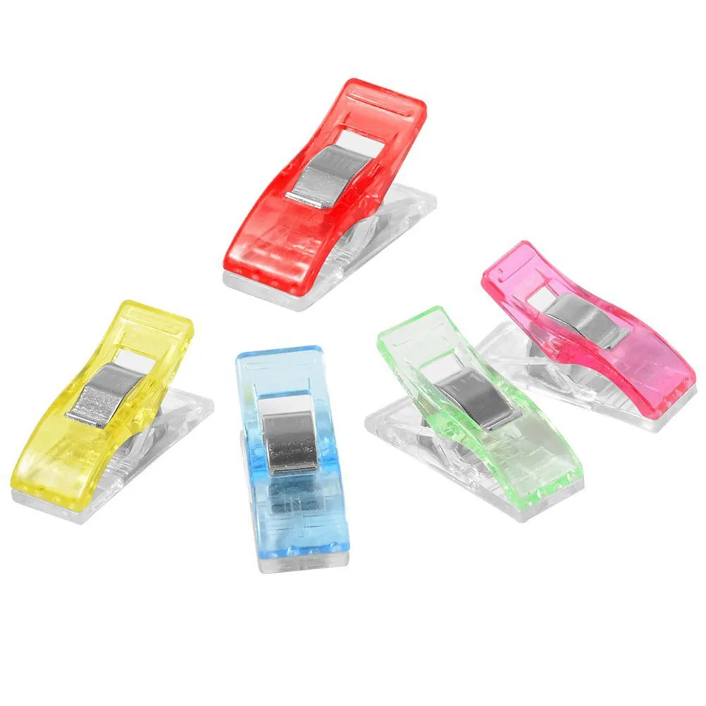 NEW 100pcs Plastic Clip Clamp Patchwork Sewing DIY Craft Quilt Binding